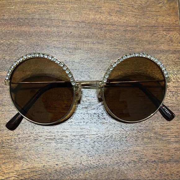 Primark Round Diamanté Sunglasses - Picture 6 of 7